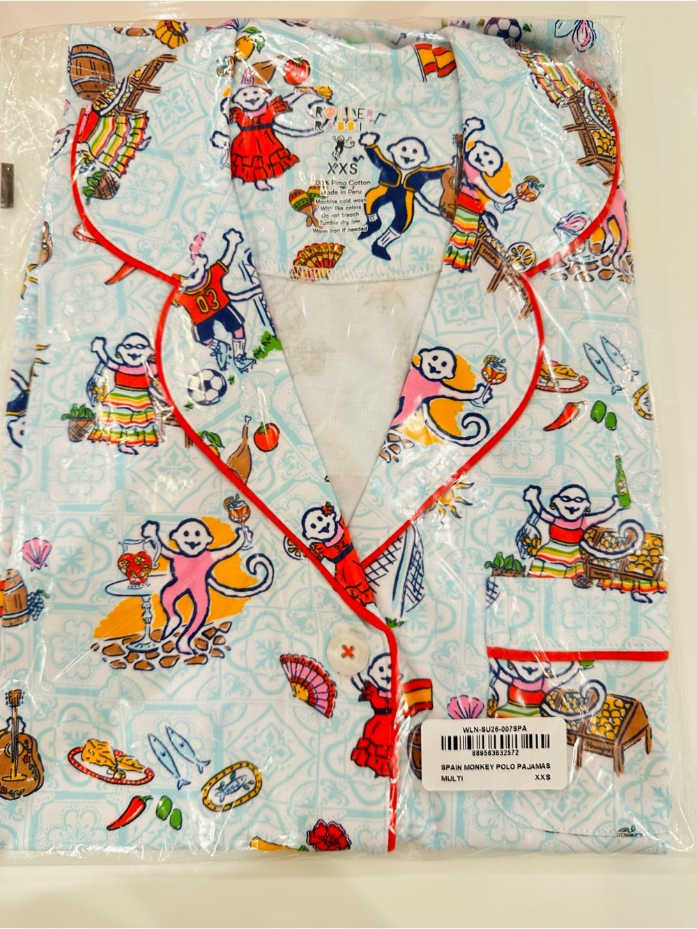 Roller Rabbit Spain Monkey Polo Pajama Set